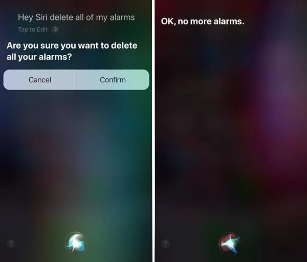 Hey Siri, Delete All Alarms