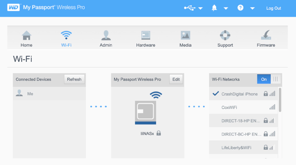 My Passport Wireless Pro Hotspot Mode